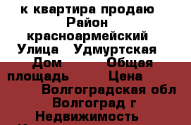 2-к квартира продаю › Район ­ красноармейский › Улица ­ Удмуртская › Дом ­ 103 › Общая площадь ­ 44 › Цена ­ 2 800 000 - Волгоградская обл., Волгоград г. Недвижимость » Квартиры продажа   